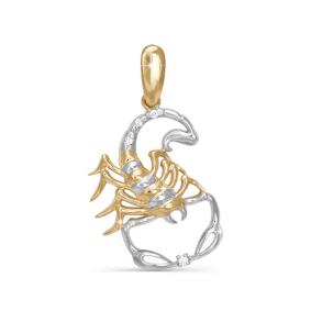 Золотая подвеска КЮЗ Del'ta DБР130127 с бриллиантом DБР130127 фото