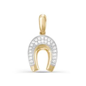 Золотая подвеска КЮЗ Del'ta DБР130148 с бриллиантом DБР130148 фото