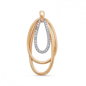 Золотая подвеска КЮЗ Del'ta DБР130226 с бриллиантом DБР130226 фото