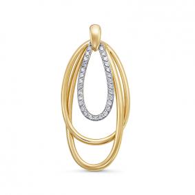 Золотая подвеска КЮЗ Del'ta DБР130226л с бриллиантом DБР130226л фото