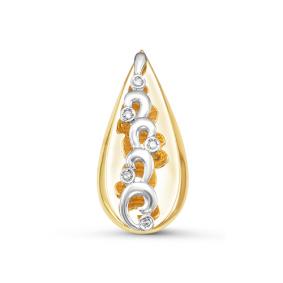 Подвеска из лимонного золота КЮЗ Del'ta DБР130440л с бриллиантом DБР130440л фото