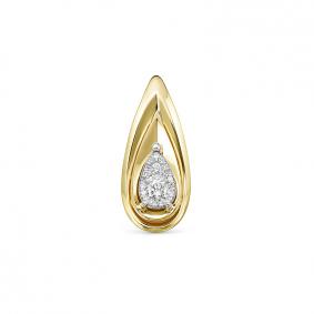 Золотая подвеска КЮЗ Del'ta DБР130516рл с бриллиантом DБР130516рл фото