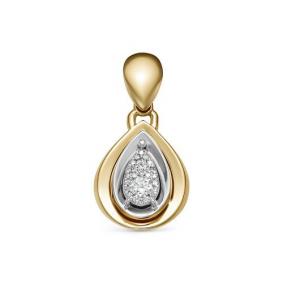 Подвеска из лимонного золота КЮЗ Del'ta DБР130520рл с бриллиантом DБР130520рл фото