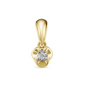 Золотая подвеска КЮЗ Del'ta DБР130558л с бриллиантом DБР130558л фото