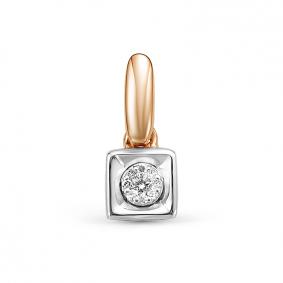Золотая подвеска КЮЗ Del'ta DБР130587 с бриллиантом DБР130587 фото