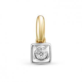 Золотая подвеска КЮЗ Del'ta DБР130587л с бриллиантом DБР130587л фото