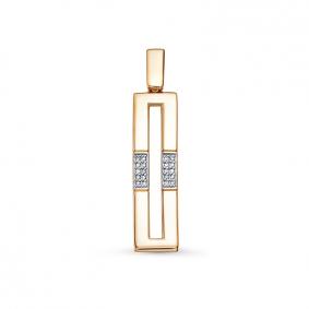 Золотая подвеска КЮЗ Del'ta DБР130704 с бриллиантом DБР130704 фото