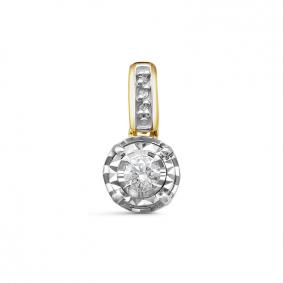 Золотая подвеска КЮЗ Del'ta DБР130740л с бриллиантом DБР130740л фото