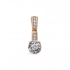 Золотая подвеска КЮЗ Del'ta DБР130756 с бриллиантом DБР130756 фото
