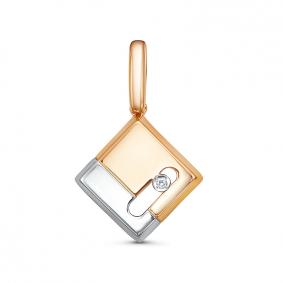 Золотая подвеска КЮЗ Del'ta DБР130762 с бриллиантом DБР130762 фото