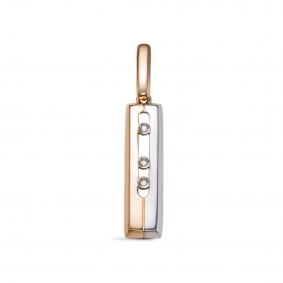 Золотая подвеска КЮЗ Del'ta DБР130766 с бриллиантом DБР130766 фото