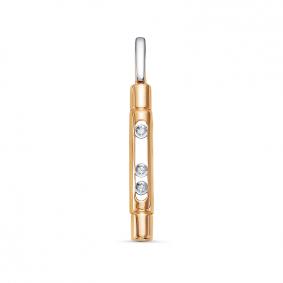 Золотая подвеска КЮЗ Del'ta DБР130773 с бриллиантом DБР130773 фото