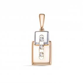 Золотая подвеска КЮЗ Del'ta DБР130782 с бриллиантом DБР130782 фото