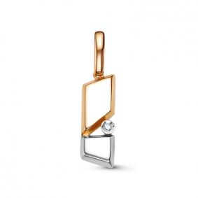 Золотая подвеска КЮЗ Del'ta DБР130784 с бриллиантом DБР130784 фото