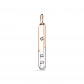 Золотая подвеска КЮЗ Del'ta DБР130787 с бриллиантом DБР130787 фото