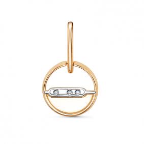 Золотая подвеска КЮЗ Del'ta DБР130788 с бриллиантом DБР130788 фото