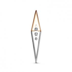 Золотая подвеска КЮЗ Del'ta DБР130789 с бриллиантом DБР130789 фото