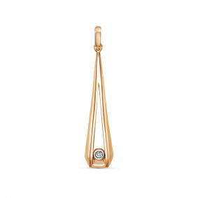 Золотая подвеска КЮЗ Del'ta DБР130798 с бриллиантом DБР130798 фото