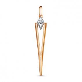 Золотая подвеска КЮЗ Del'ta DБР130801 с бриллиантом DБР130801 фото