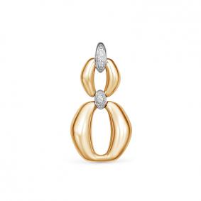 Золотая подвеска КЮЗ Del'ta DБР130818 с бриллиантом DБР130818 фото