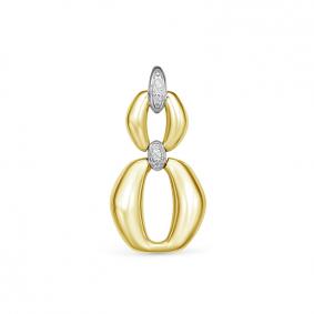 Золотая подвеска КЮЗ Del'ta DБР130818л с бриллиантом DБР130818л фото
