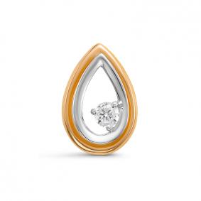 Золотая подвеска КЮЗ Del'ta DБР130884 с бриллиантом DБР130884 фото