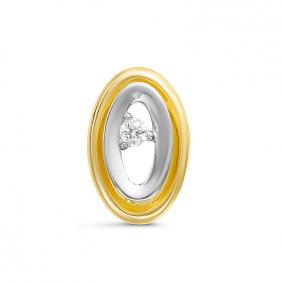 Подвеска из лимонного золота КЮЗ Del'ta DБР130888л с бриллиантом DБР130888л фото