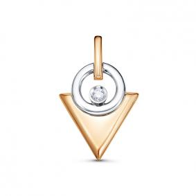 Золотая подвеска КЮЗ Del'ta DБР130932 с бриллиантом DБР130932 фото