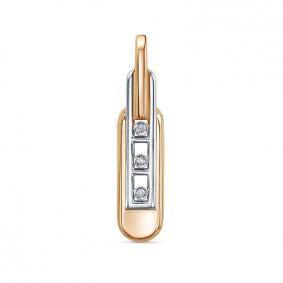 Золотая подвеска КЮЗ Del'ta DБР130934 с бриллиантом DБР130934 фото