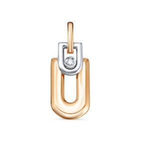 Золотая подвеска КЮЗ Del'ta DБР130935 с бриллиантом DБР130935 фото