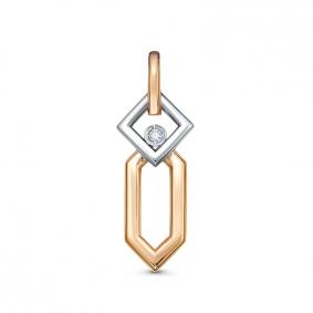 Золотая подвеска КЮЗ Del'ta DБР130937 с бриллиантом DБР130937 фото