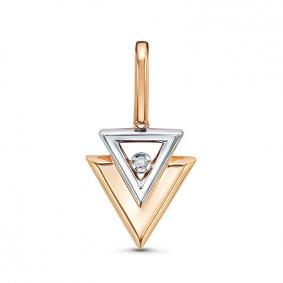 Золотая подвеска КЮЗ Del'ta DБР130939 с бриллиантом DБР130939 фото
