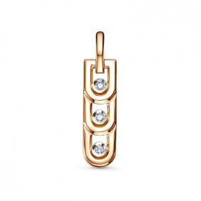 Золотая подвеска КЮЗ Del'ta DБР130955 с бриллиантом DБР130955 фото