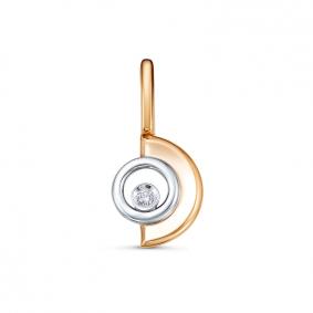 Золотая подвеска КЮЗ Del'ta DБР130959 с бриллиантом DБР130959 фото