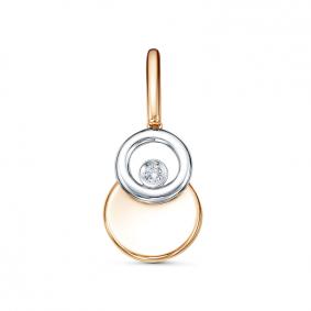 Золотая подвеска КЮЗ Del'ta DБР130960 с бриллиантом DБР130960 фото