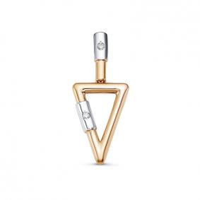 Золотая подвеска КЮЗ Del'ta DБР130964 с бриллиантом DБР130964 фото
