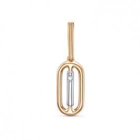 Золотая подвеска КЮЗ Del'ta DБР130968 с бриллиантом DБР130968 фото