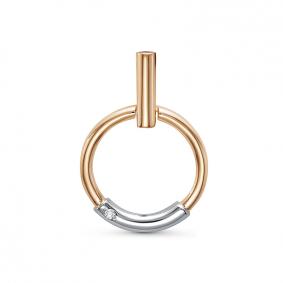 Золотая подвеска КЮЗ Del'ta DБР130972 с бриллиантом DБР130972 фото