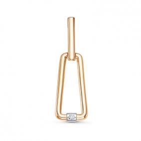 Золотая подвеска КЮЗ Del'ta DБР130973 с бриллиантом DБР130973 фото