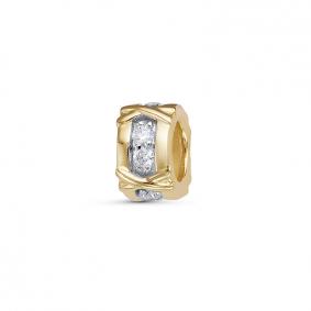 Подвеска-шарм из лимонного золота КЮЗ Del'ta с бриллиантом DБР132232л DБР132232л фото