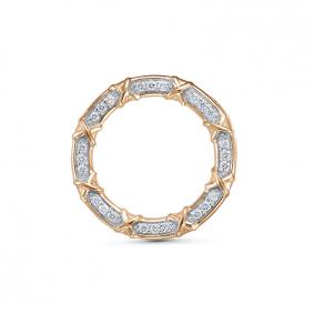 Золотая подвеска КЮЗ Del'ta DБР132233 с бриллиантом DБР132233 фото