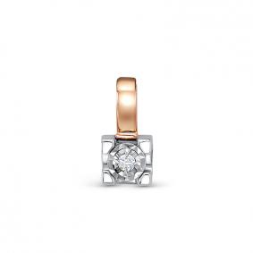 Золотая подвеска КЮЗ Del'ta DБР132258 с бриллиантом DБР132258 фото