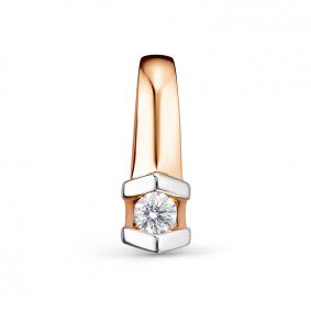 Золотая подвеска КЮЗ Del'ta DБР132638 с бриллиантом DБР132638 фото