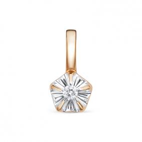 Золотая подвеска КЮЗ Del'ta DБР132759 с бриллиантом DБР132759 фото