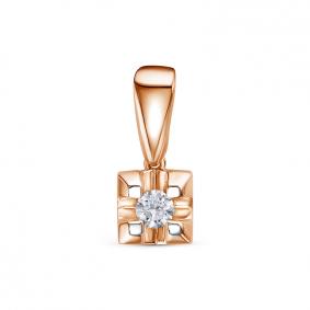 Золотая подвеска КЮЗ Del'ta DБР132794 с бриллиантом DБР132794 фото