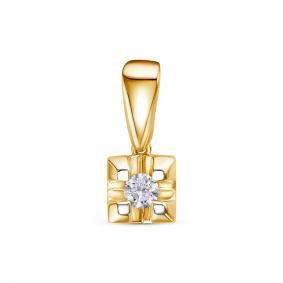 Золотая подвеска КЮЗ Del'ta DБР132794л с бриллиантом DБР132794л фото