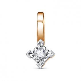 Золотая подвеска КЮЗ Del'ta DБР132841 с бриллиантом DБР132841 фото