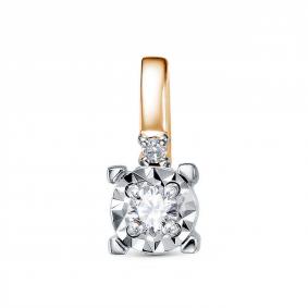 Золотая подвеска КЮЗ Del'ta DБР132866 с бриллиантом DБР132866 фото