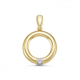 Золотая подвеска КЮЗ Del'ta DБР135265л с бриллиантом DБР135265л фото