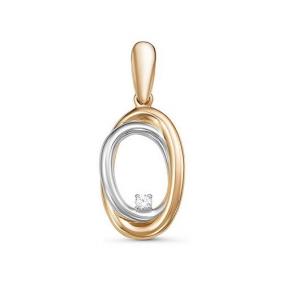 Золотая подвеска КЮЗ Del'ta DБР135271 с бриллиантом DБР135271 фото